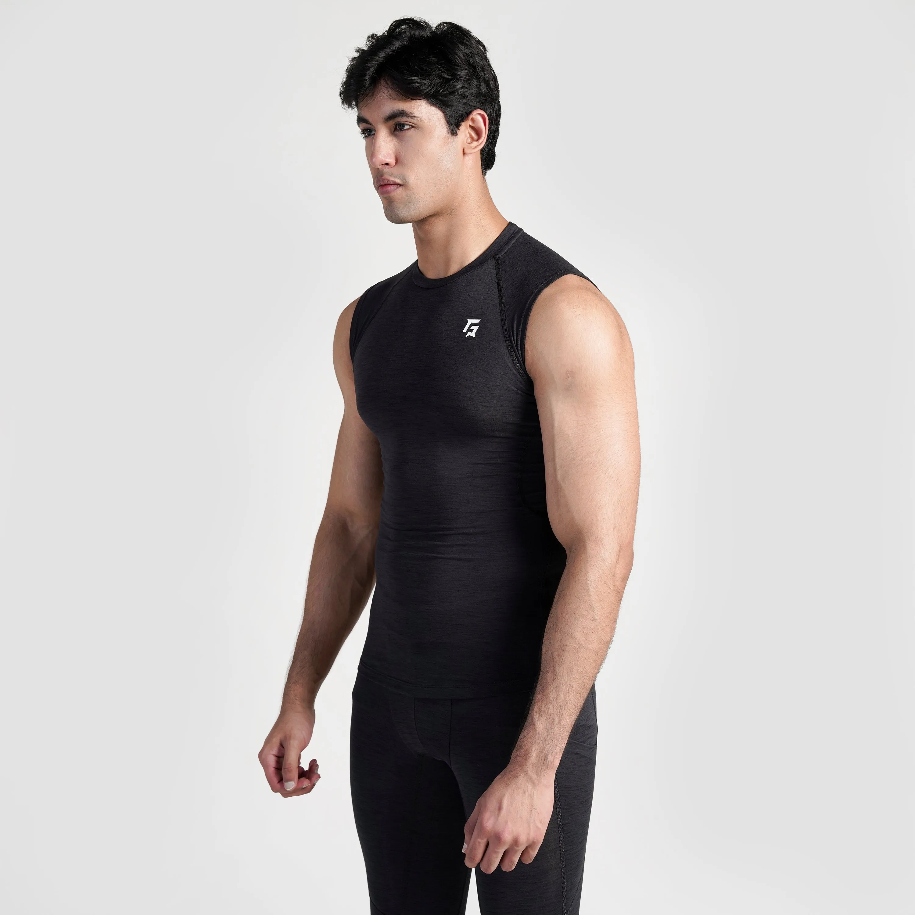 GA Compression Sleeveless (Charcoal)