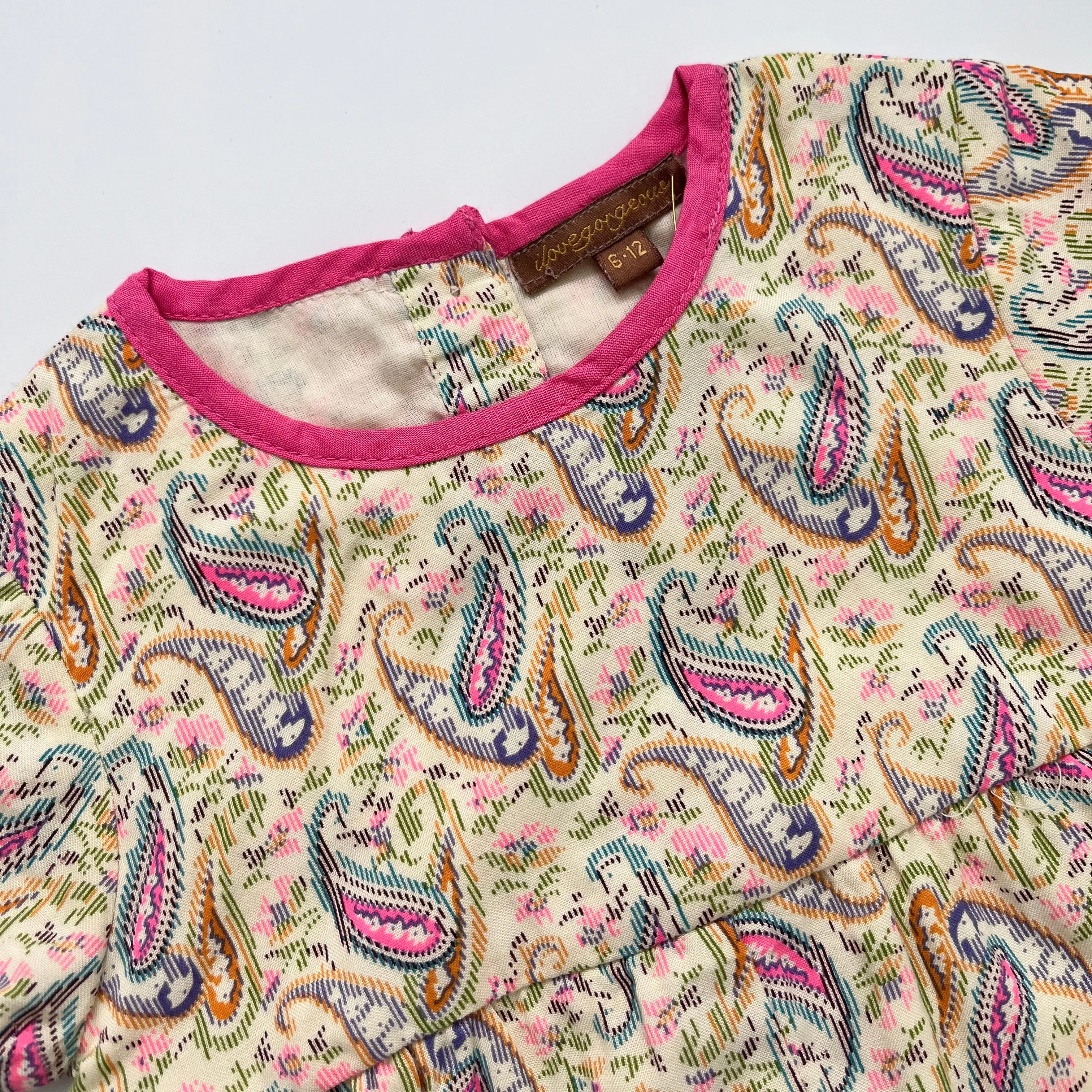 I Love Gorgeous Paisley Romper: 6-12 Months (Brand New)