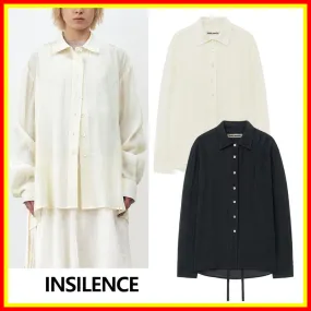 IN SILENCE  |Street Style Short Sleeves Shirts & Blouses