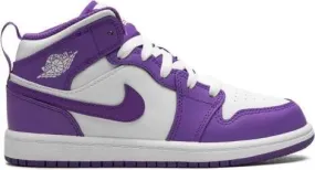 Jordan Kids Air Jordan 1 Mid Purple Venom sneakers