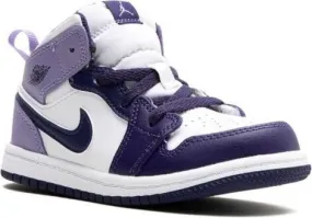 Jordan Kids Air Jordan 1 Mid Sky J Purple sneakers White