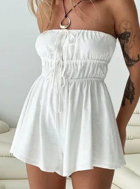 Kassidi Strapless Romper Cream