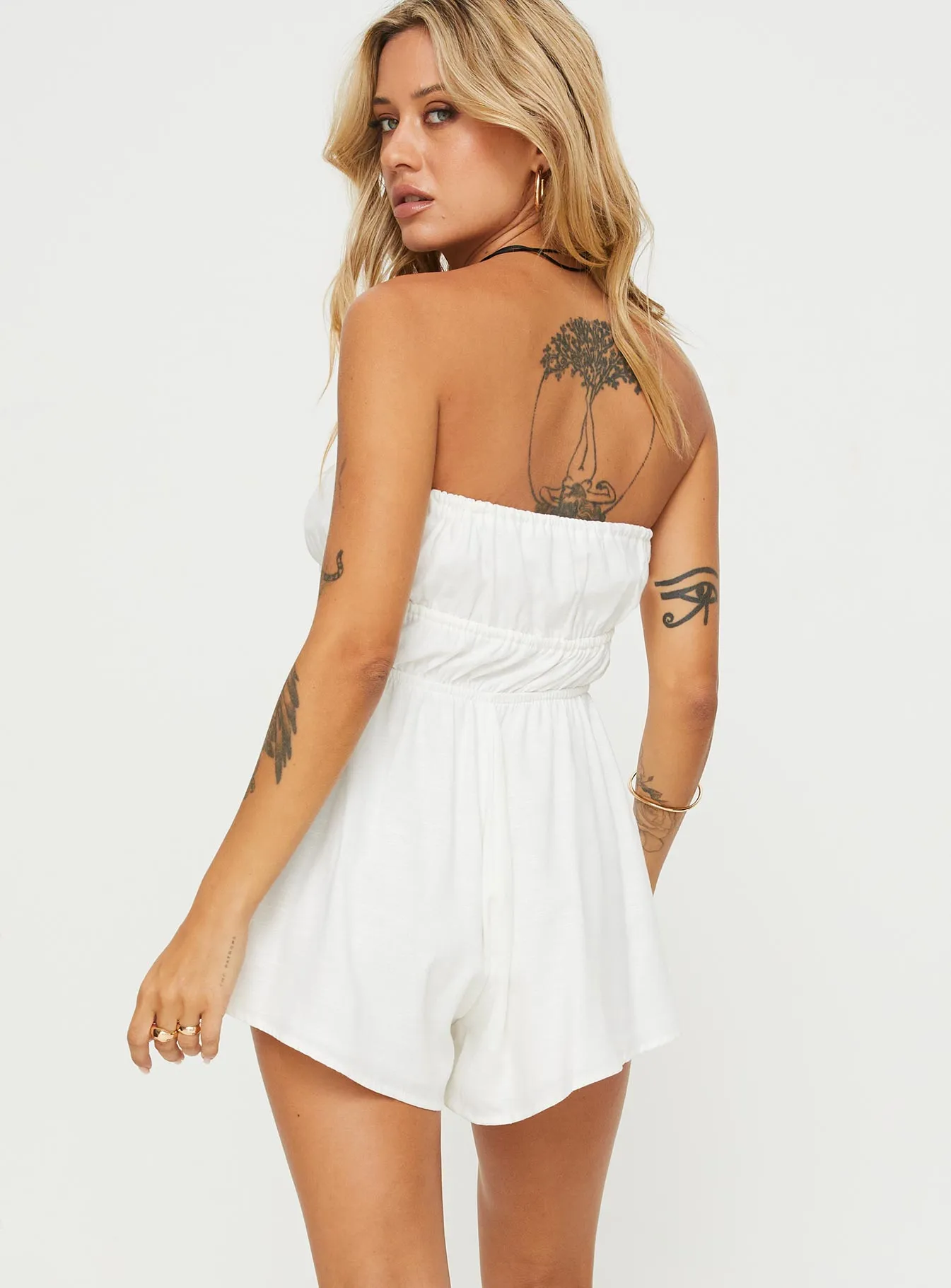 Kassidi Strapless Romper Cream