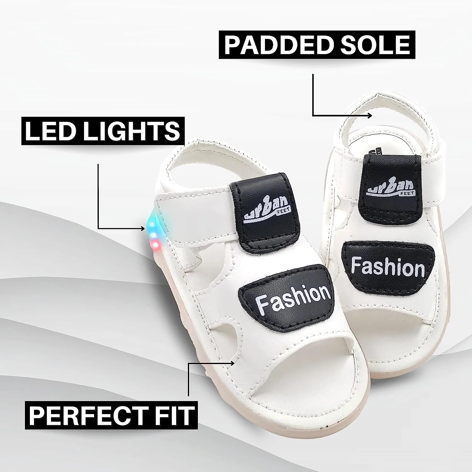 LED Floaters Sandals Combo | Black & White (Qnty 2)