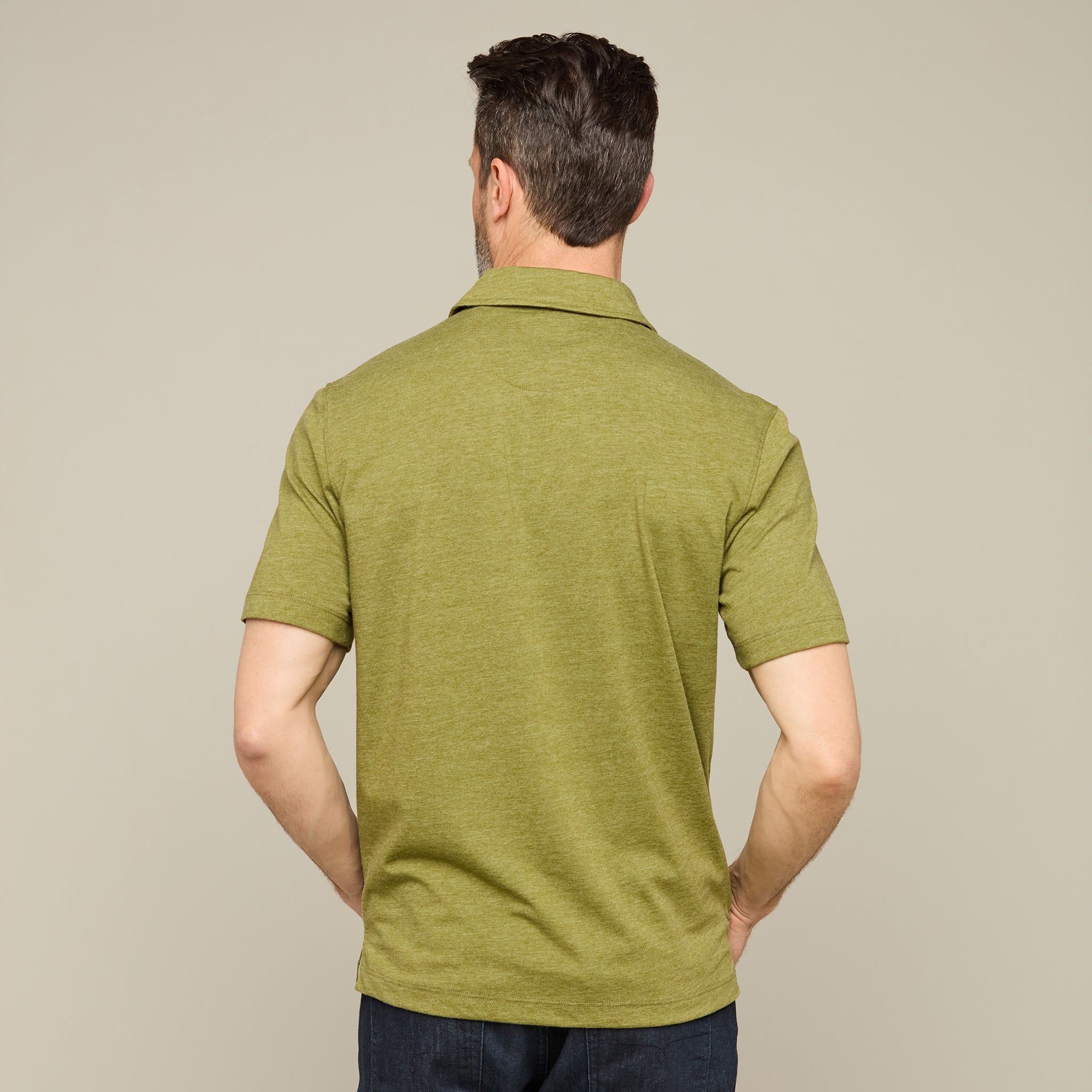 Lucchese Pima Blend Polo :: Olive