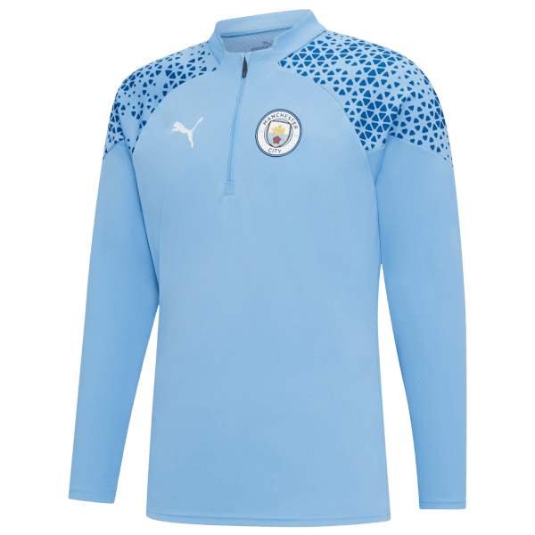 Manchester City 1/4 Zip Adults Home Training Top - 23/24