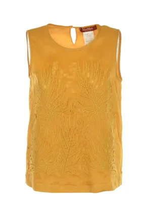 Max Mara Broderie Anglaise Sleeveless Tank Top