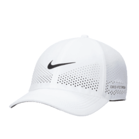 Nike Dri-FIT ADV Club Unstructured Swoosh Cap - White/Black