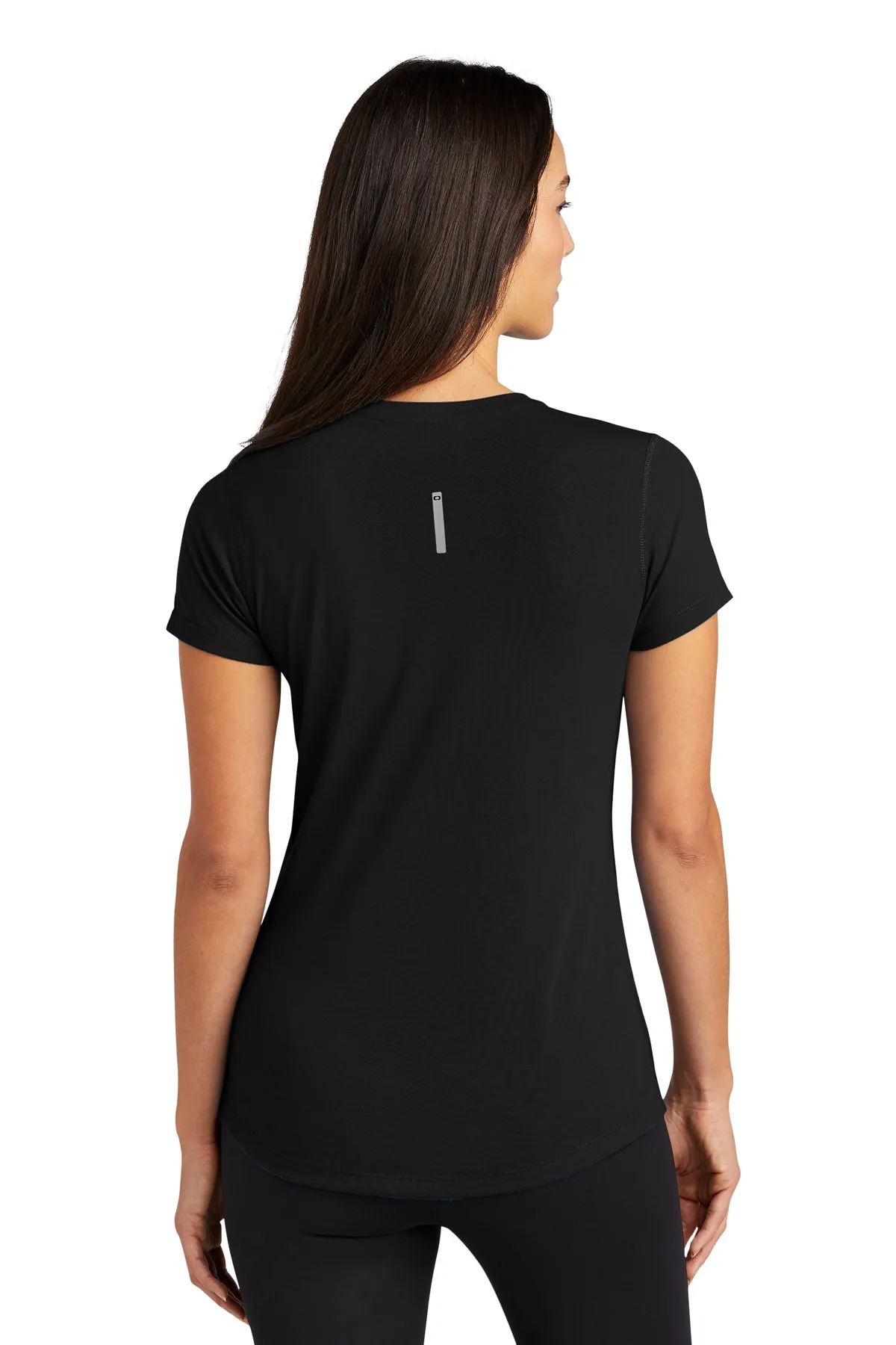 OGIO ENDURANCE Ladies Peak Custom V-Neck Tees, Blacktop