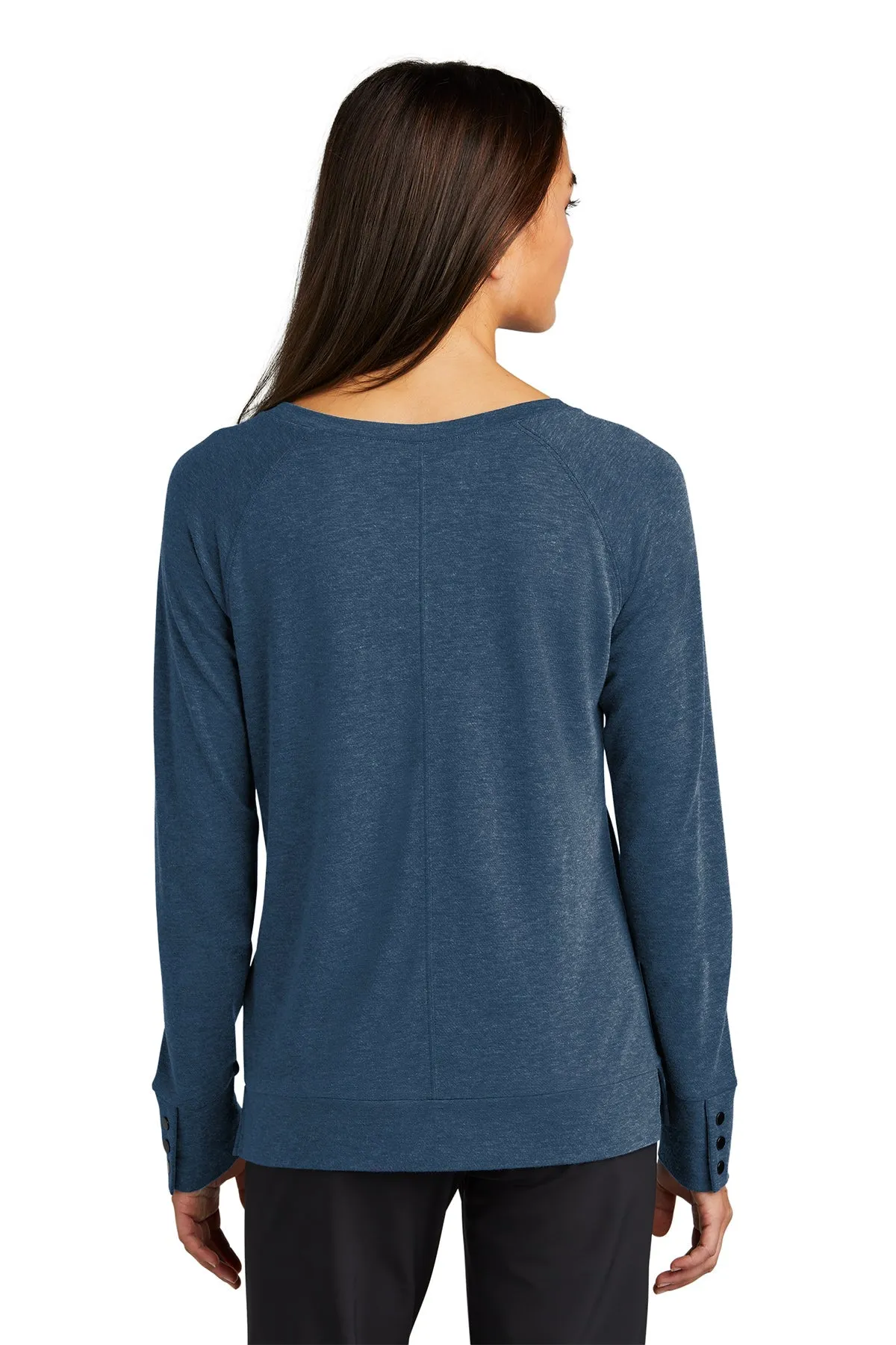 OGIO Ladies Command Long Sleeve Scoop Neck Tees, Spar Blue