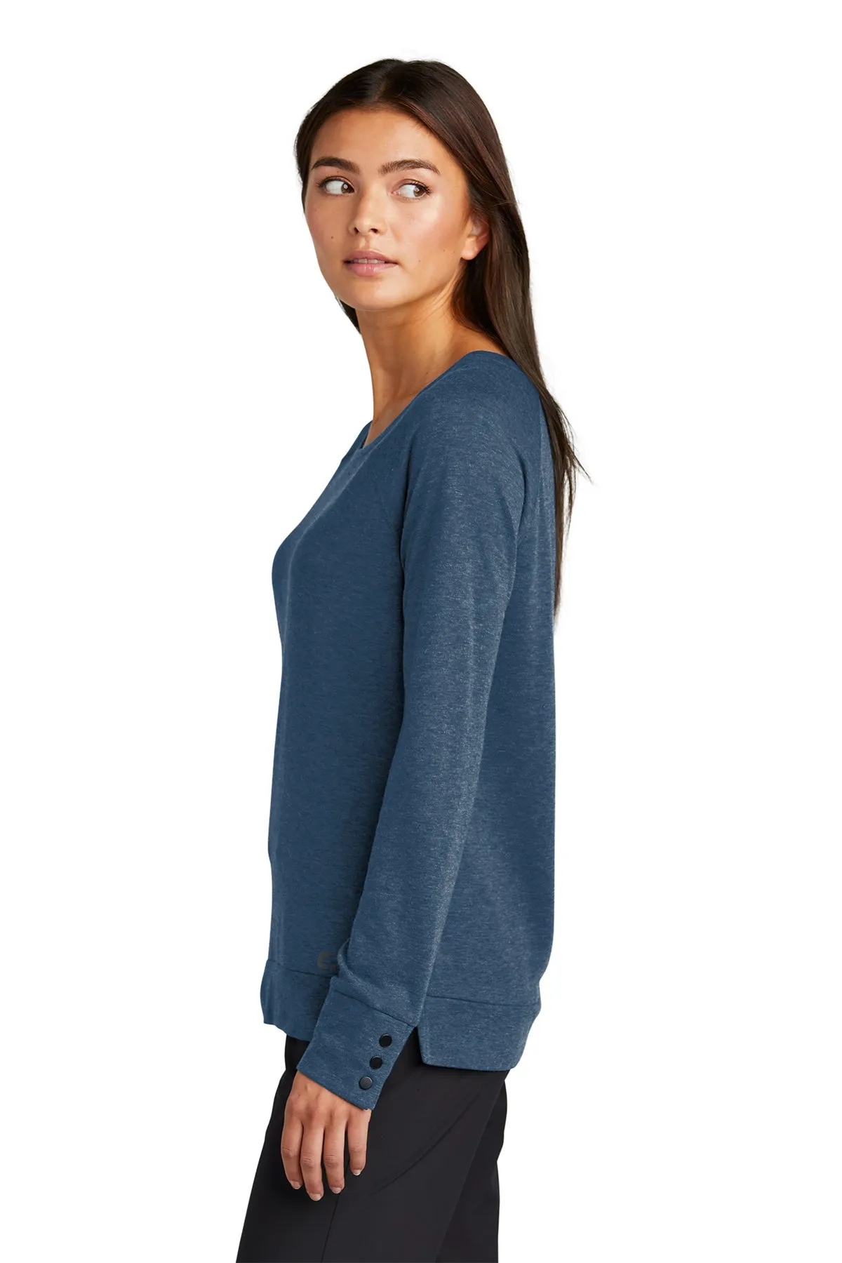 OGIO Ladies Command Long Sleeve Scoop Neck Tees, Spar Blue