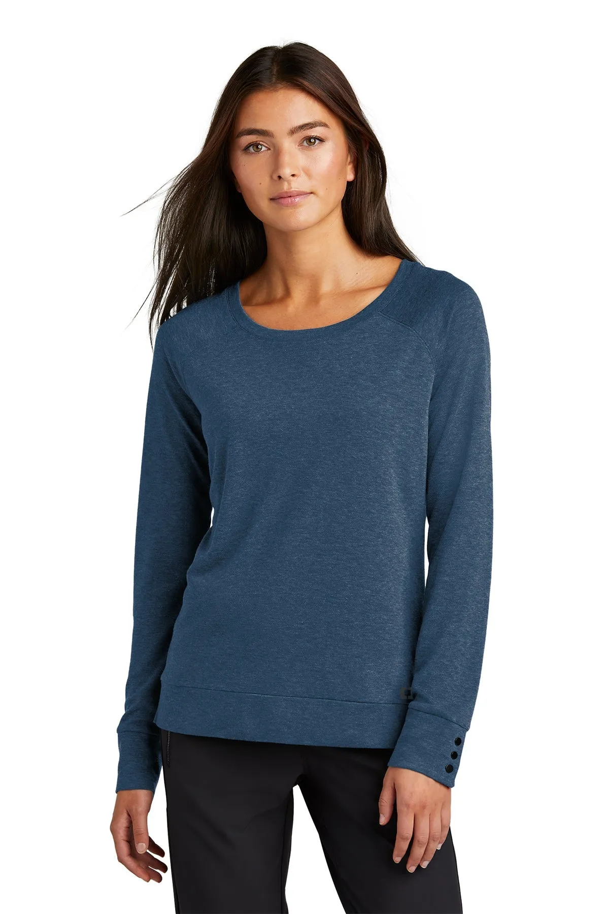 OGIO Ladies Command Long Sleeve Scoop Neck Tees, Spar Blue