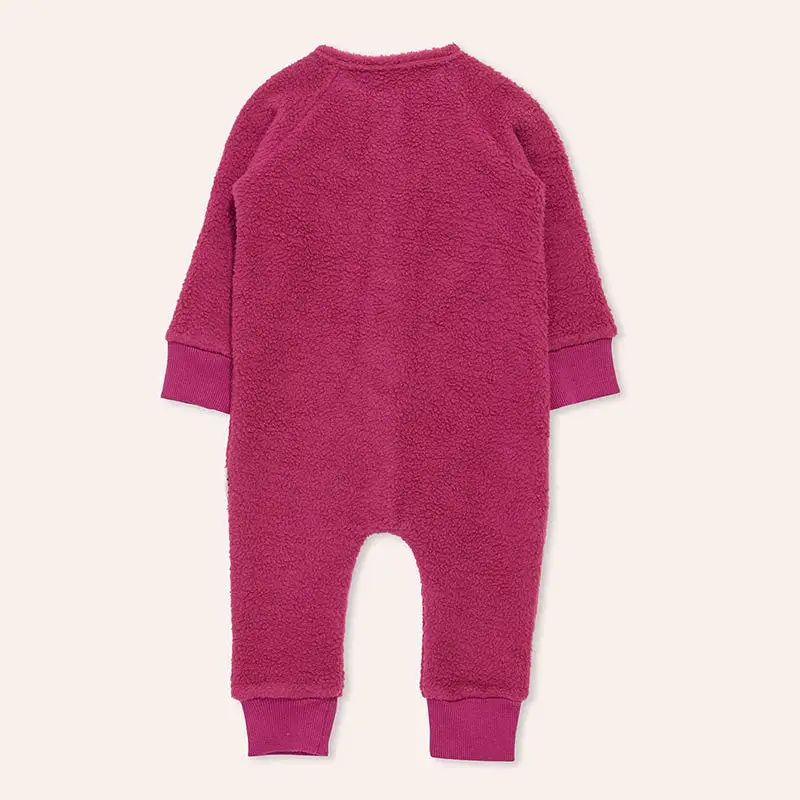 Olive And The Captain Fleece Romper - Hibiscus