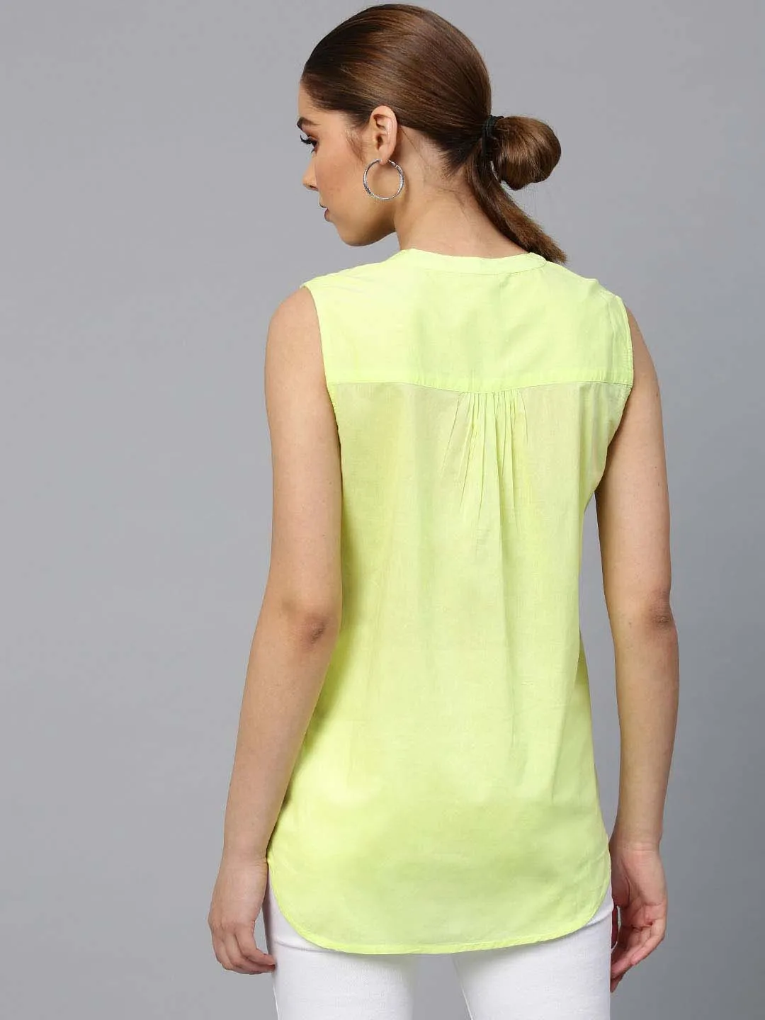 Pleated Sleeveless Tunic