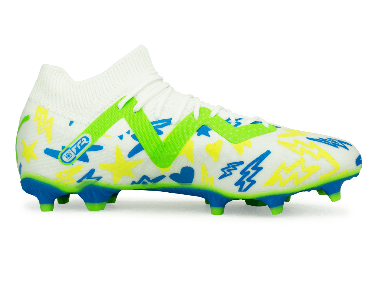 PUMA Men's Future Match x Neymar FG/AG White/Blue/Lemon