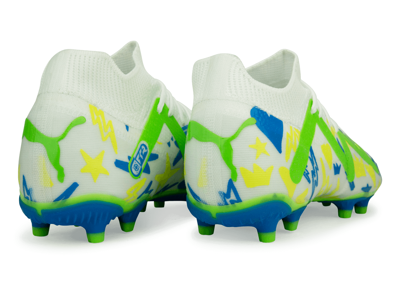 PUMA Men's Future Match x Neymar FG/AG White/Blue/Lemon