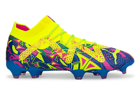 PUMA Men's Future Ultimate Energy FG/AG Blue/Yellow/Pink