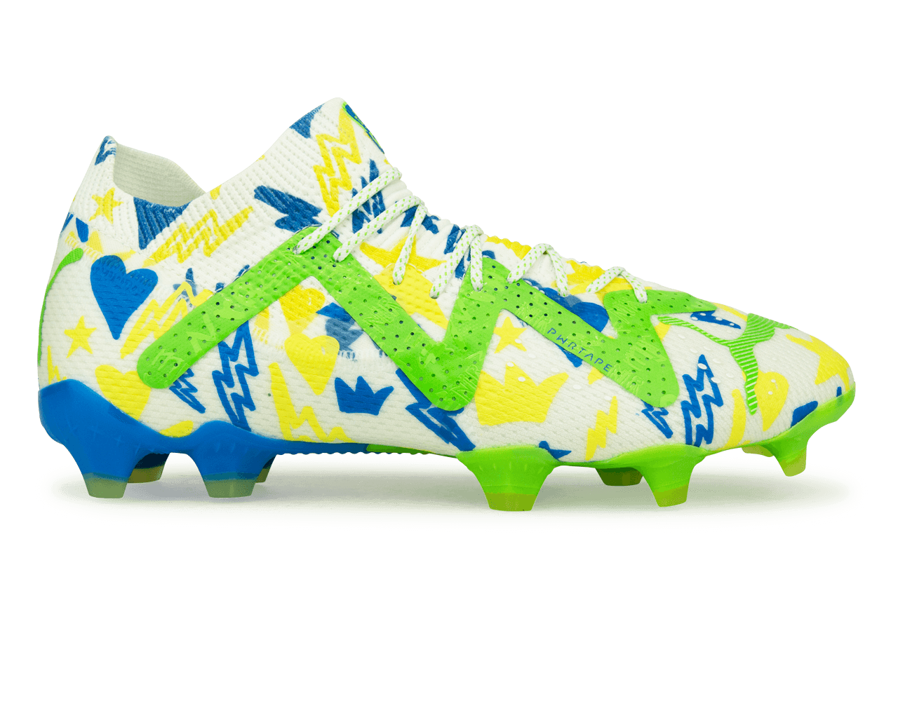 PUMA Men's Future Ultimate x Neymar FG/AG White/Blue/Lemon