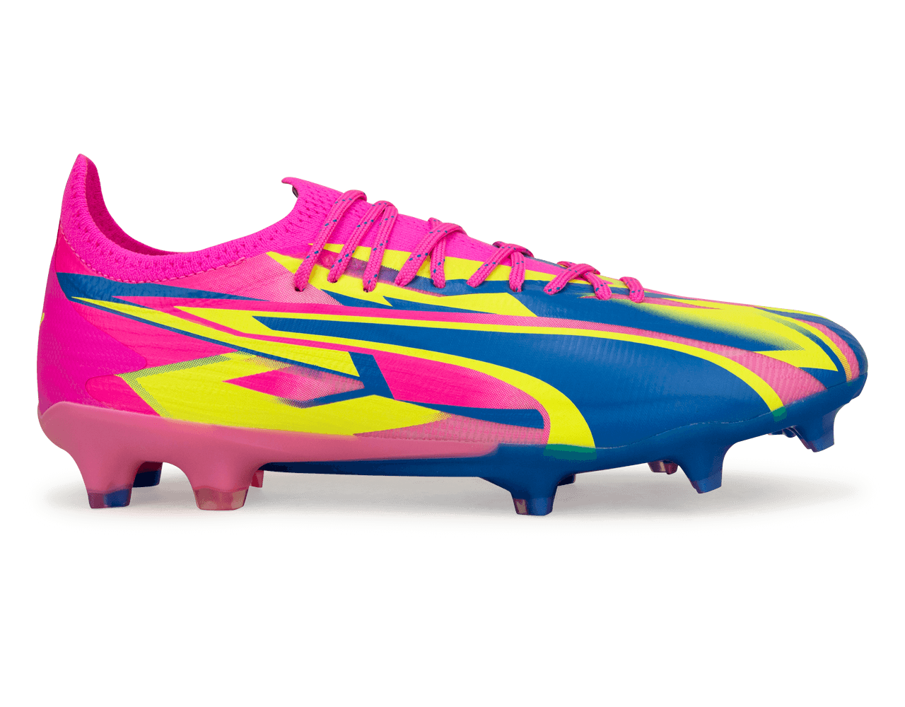 PUMA Men's Ultimate Energy FG/AG Pink/Blue/Yellow