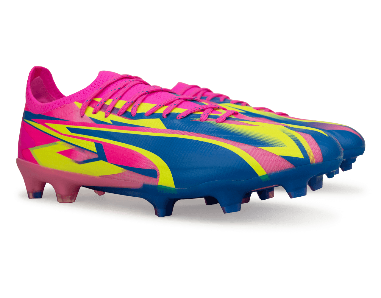 PUMA Men's Ultimate Energy FG/AG Pink/Blue/Yellow