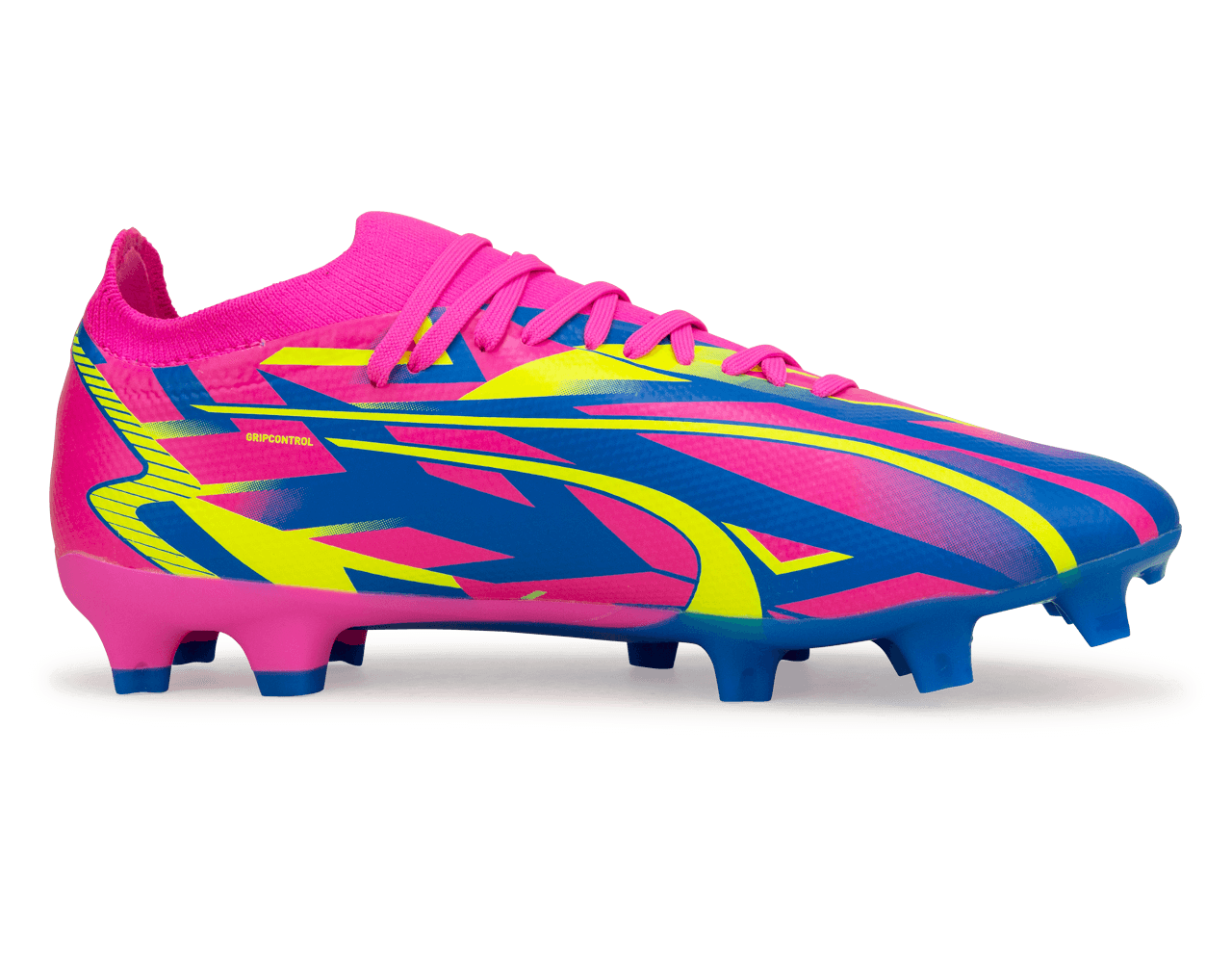 PUMA Men's Ultra Match Energy FG/AG Pink/Blue/Yellow