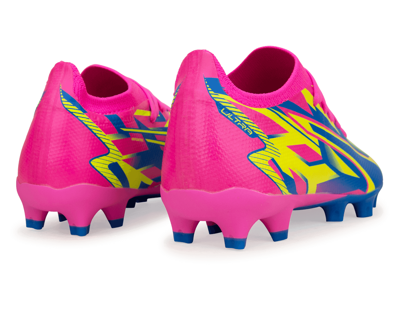 PUMA Men's Ultra Match Energy FG/AG Pink/Blue/Yellow