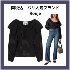 Rouje  |Dots Short Sleeves Elegant Style Shirts & Blouses