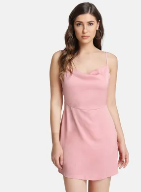 Satin Sleeveless Mini Dress