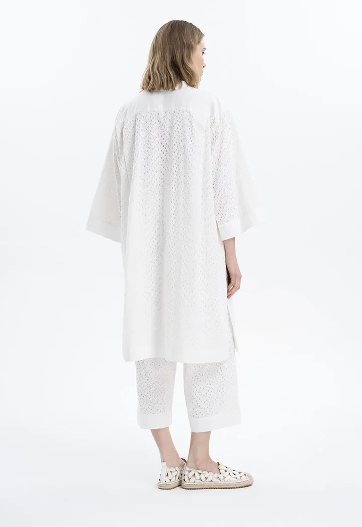 Schiffli Solid Yoke Dress