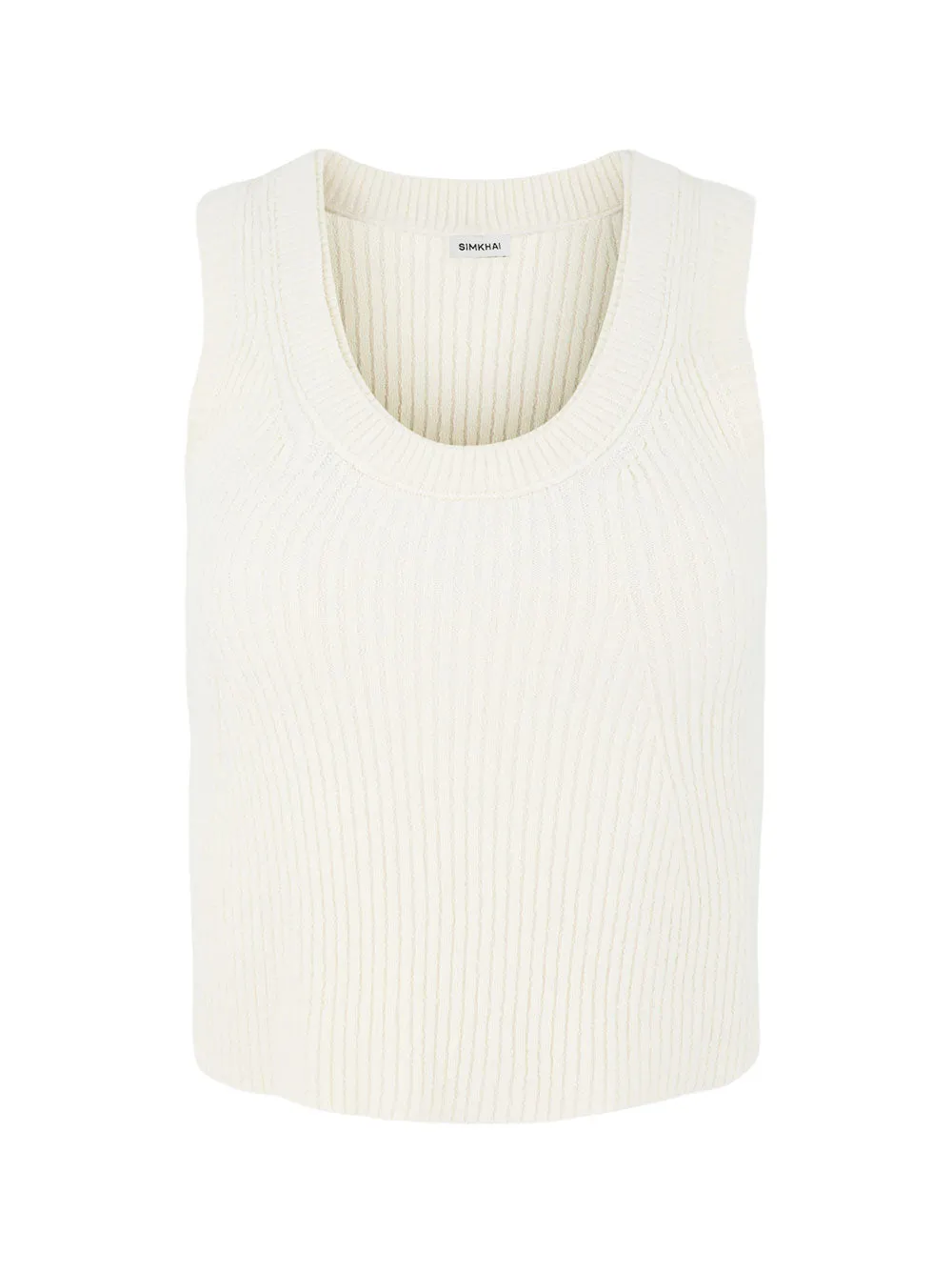 Simkhai Sibyl Sleeveless Tank in Ivory