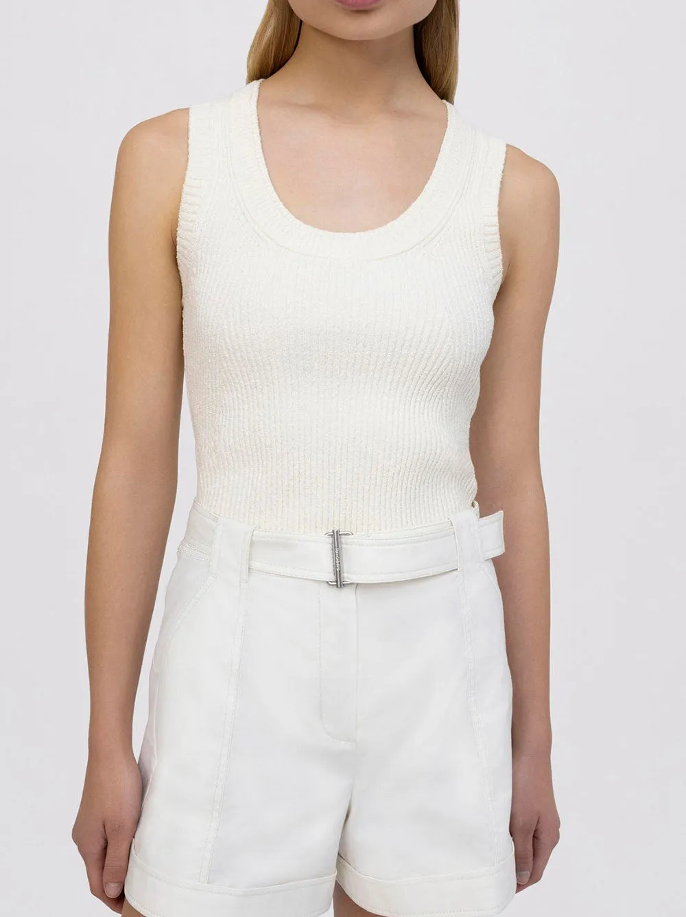 Simkhai Sibyl Sleeveless Tank in Ivory