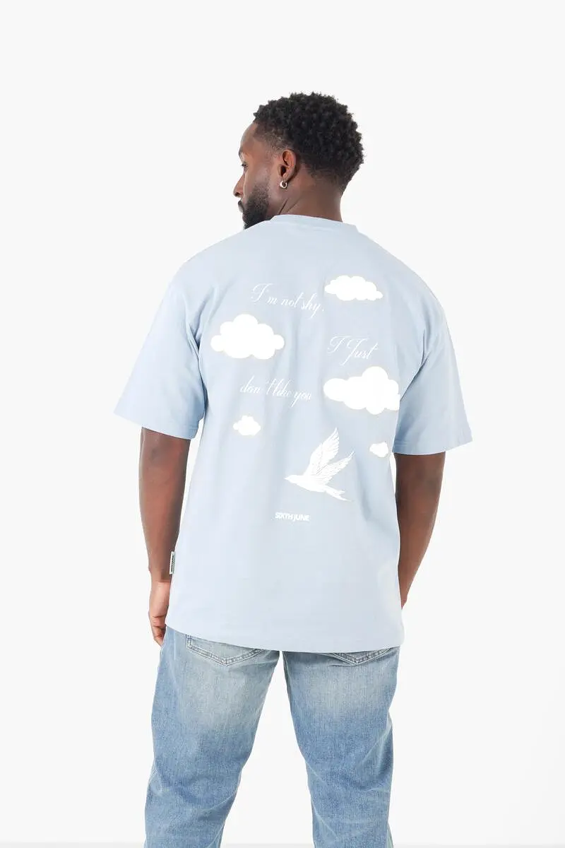 SIXTH JUNE PARIS CLOUD PRINT SS TSHIRT (Lblu)