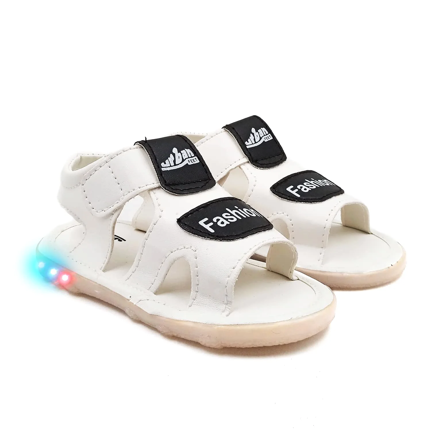 Stylish LED Light Floaters Sandals | Black & White