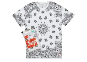 Supreme Hanes Bandana Tagless Tees (2 Pack) White