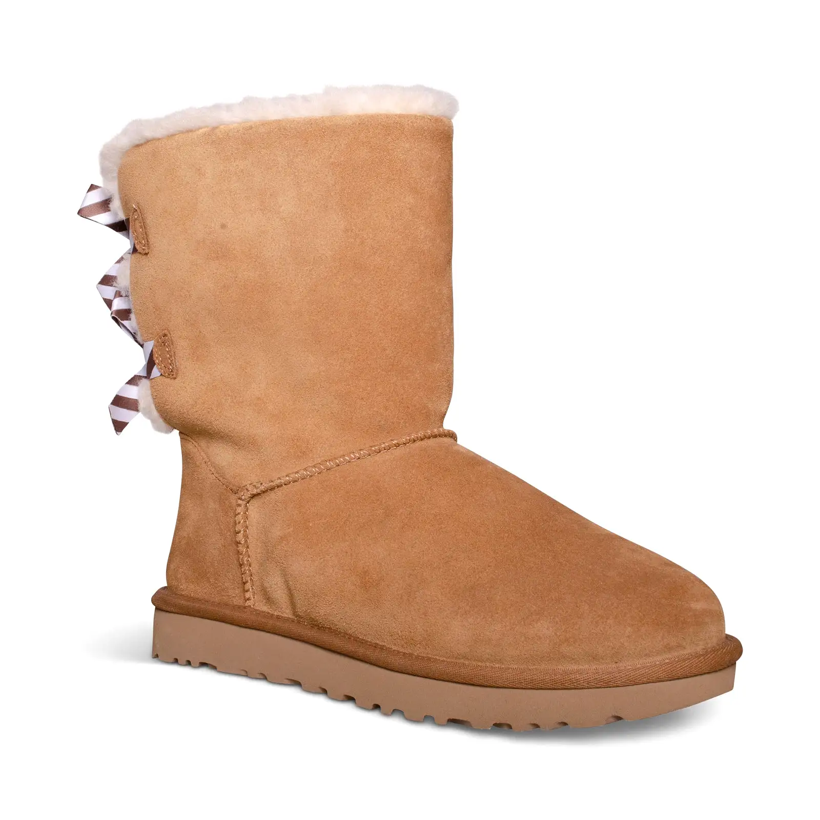 UGG Bailey Bow Diagonal Chestnut Boots - Women's