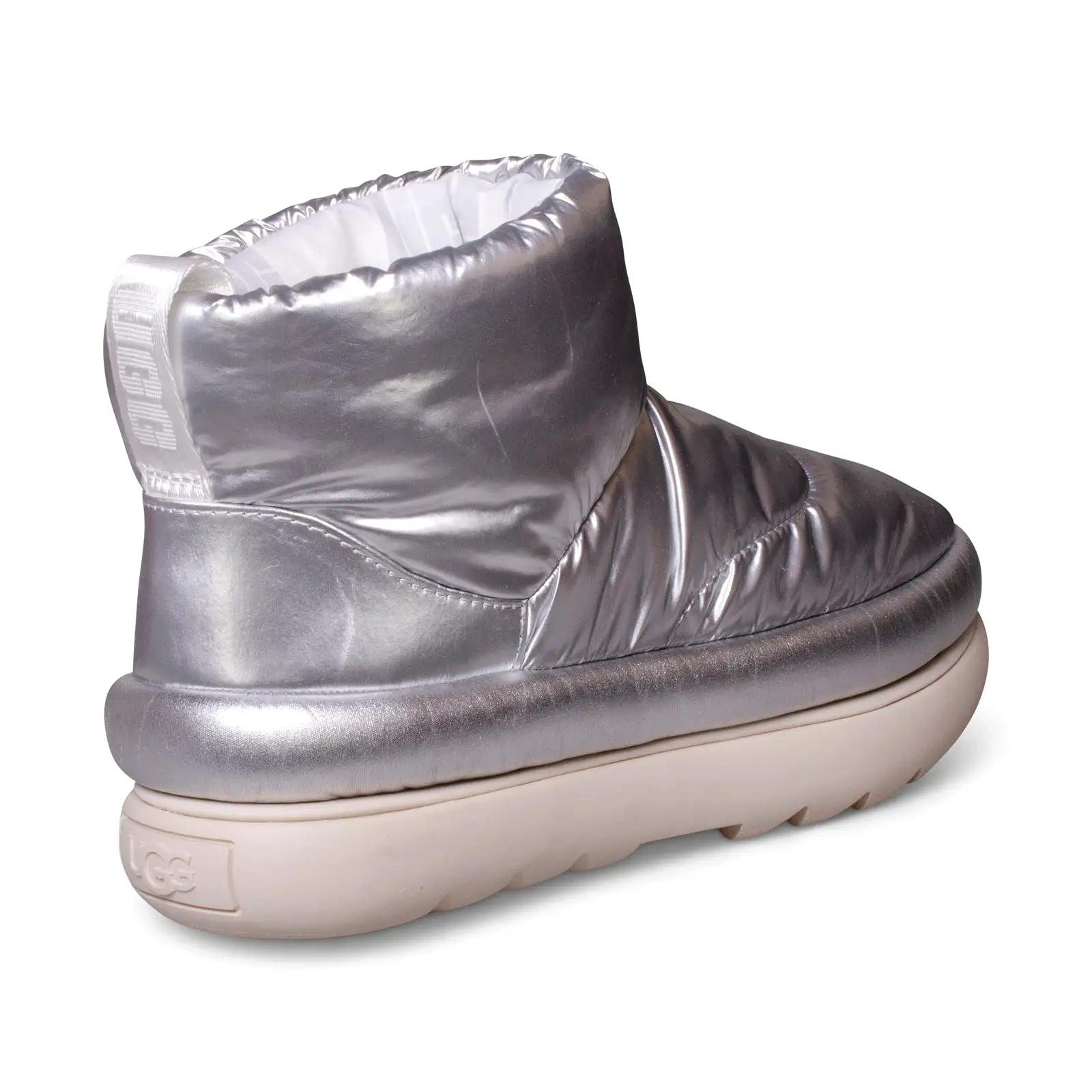 UGG Classic Maxi Mini Metallic Silver Boots - Women's