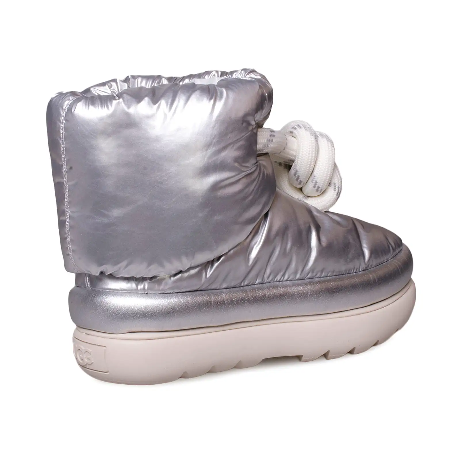 UGG Classic Maxi Short Metallic Silver Boots - Women's