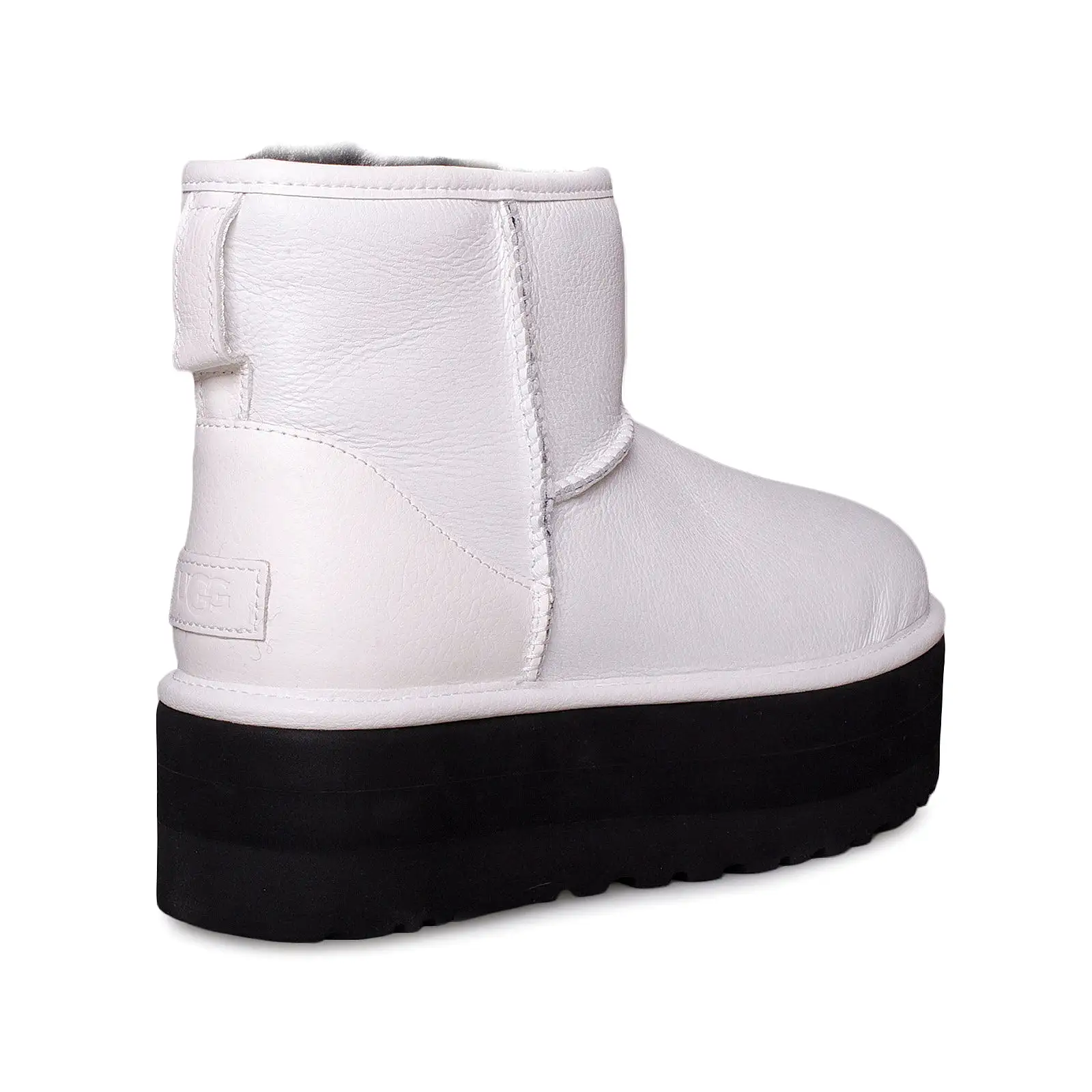 UGG Classic Mini Platform Ultra Matte White Boots - Women's