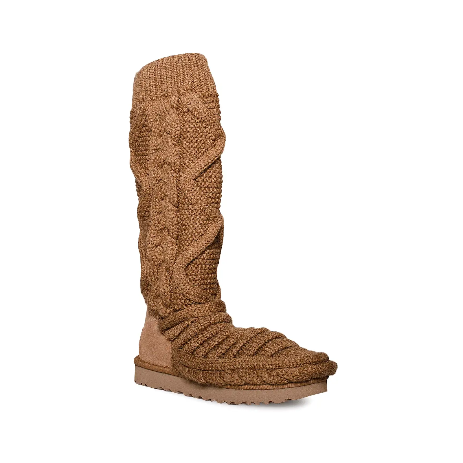 UGG Classic Tall Chunky Knit Chestnut Boots - Women's