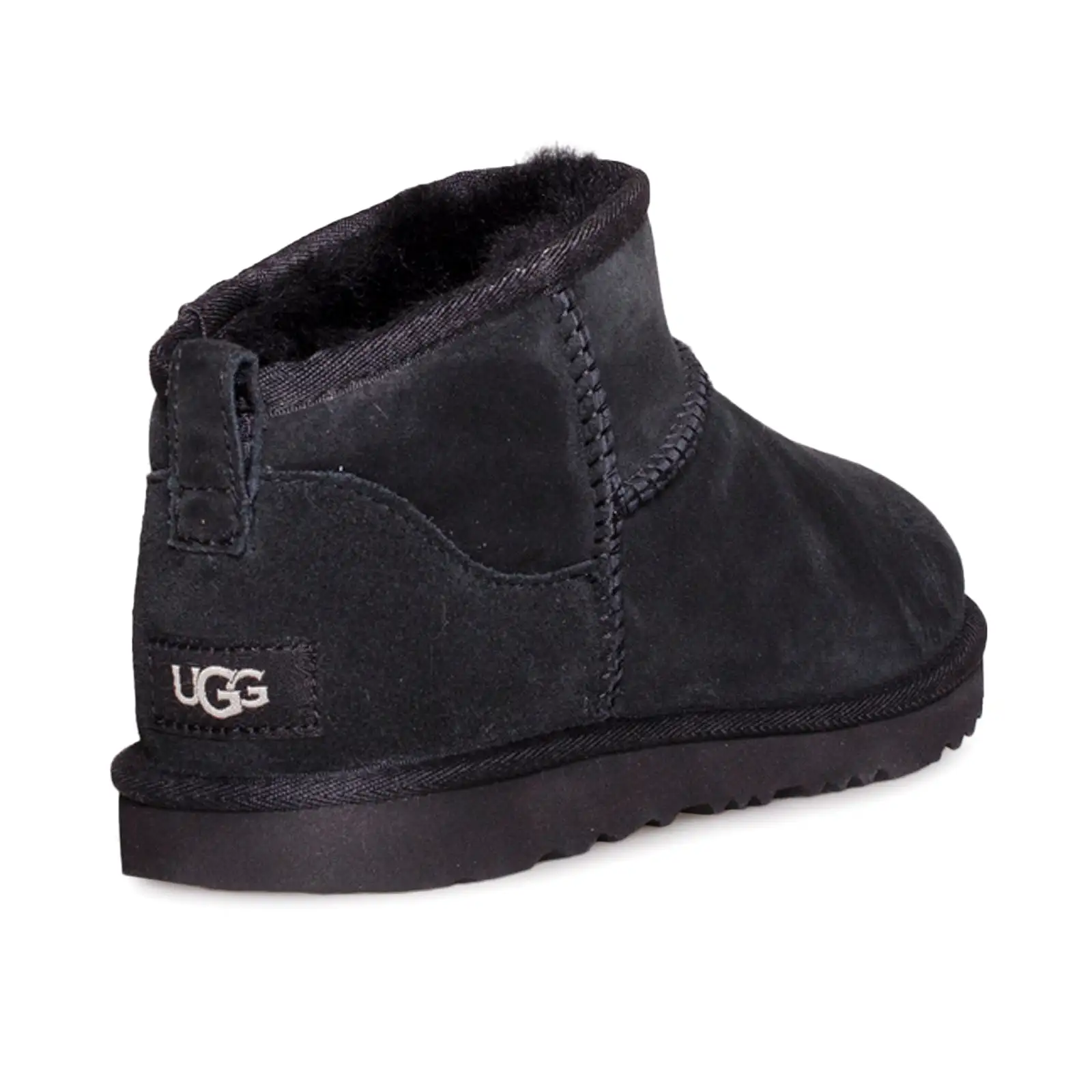 UGG Classic Ultra Mini Black Boots - Youth