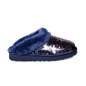 UGG Cluggette Sequin Navy Slippers - Women's