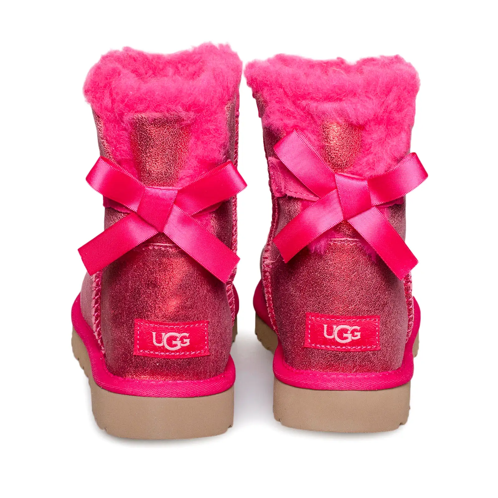 UGG Mini Bailey Bow Glisten Radish Boots - Women's