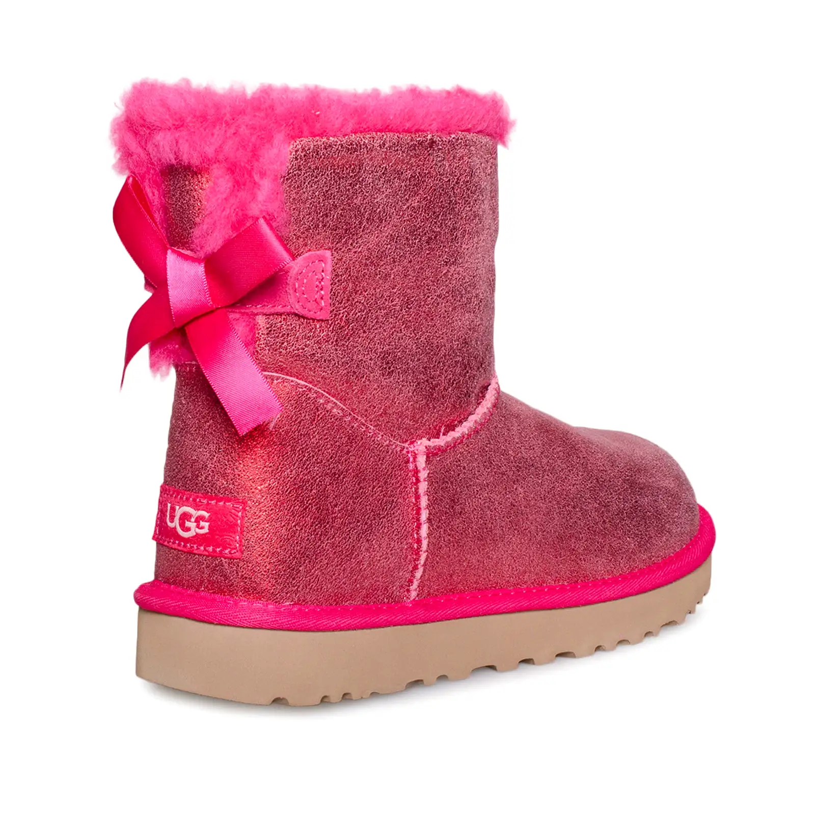 UGG Mini Bailey Bow Glisten Radish Boots - Women's