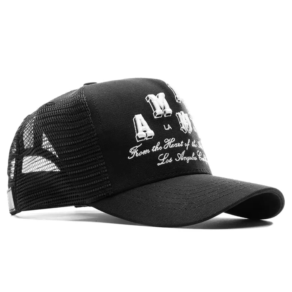 Varsity Trucker Hat - Black