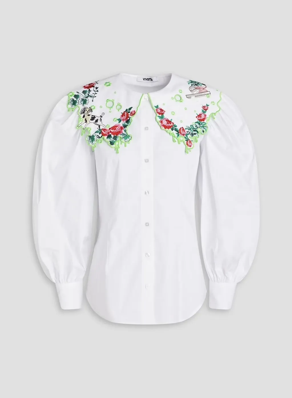 VIVETTA  |Flower Patterns Cotton Shirts & Blouses