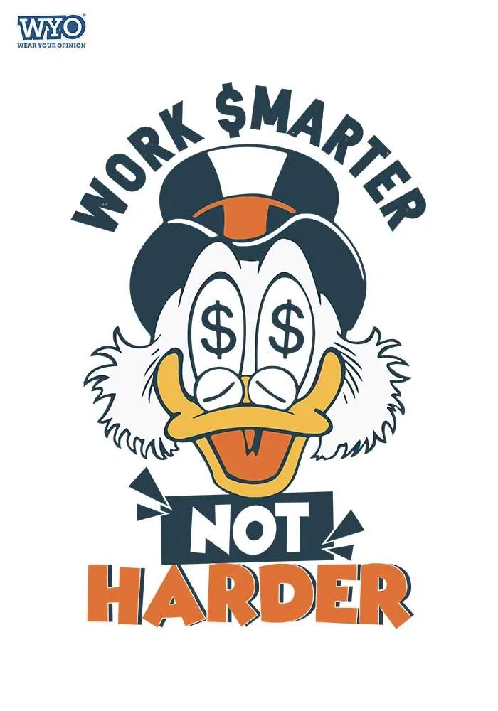 Work Smarter Uncle Scrooge Women Tshirt