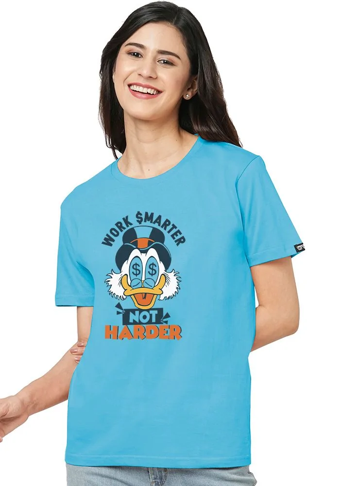 Work Smarter Uncle Scrooge Women Tshirt