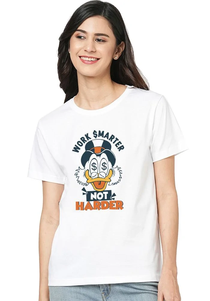 Work Smarter Uncle Scrooge Women Tshirt