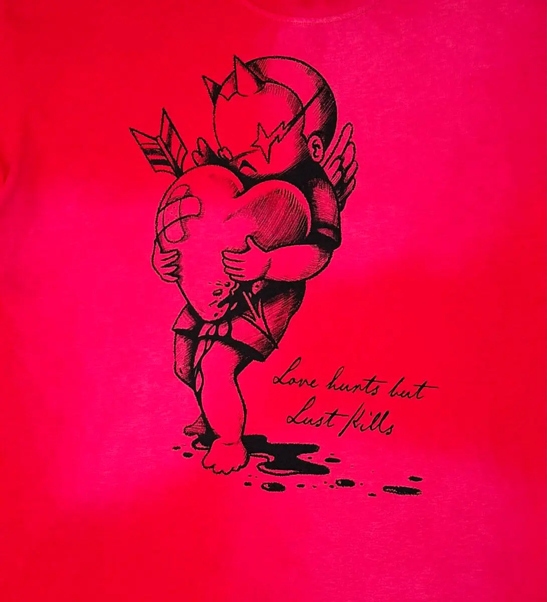 Wrathboy LOVE HURTS TEE (RED)