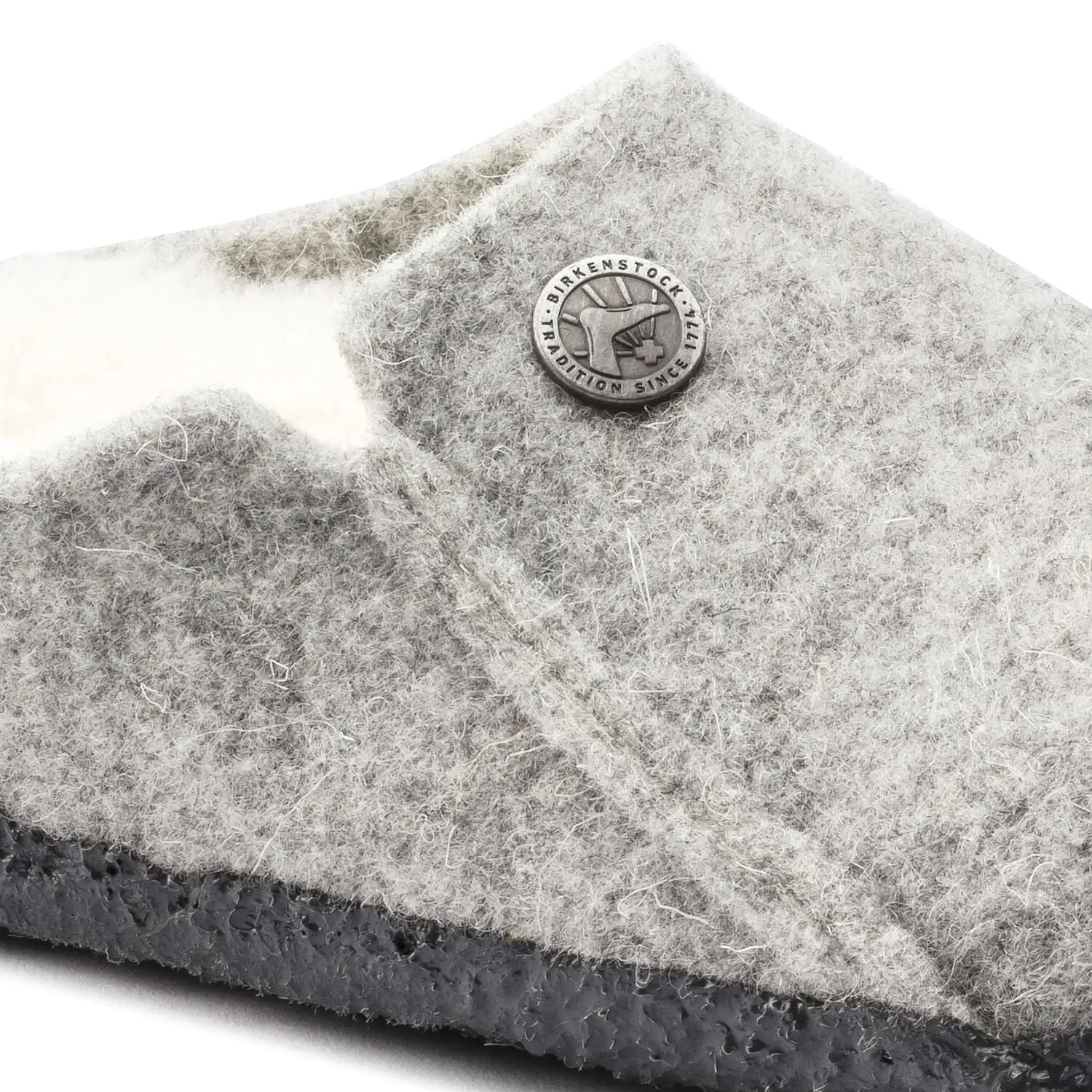 Zermatt Kids - Ligth Grey Wool Felt Shearling||Zermatt pour enfants - Feutre de laine et fourrure gris ple